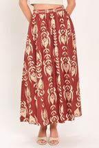 Waikiki Sunset Woven Ankle Skirt