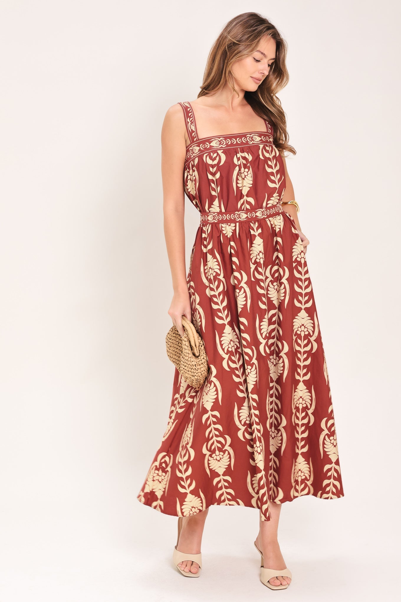 Waikiki Sunset Woven Ankle Skirt