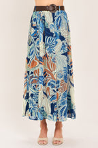 Blue Lagoon Midi Skirt