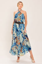 Blue Lagoon Midi Skirt
