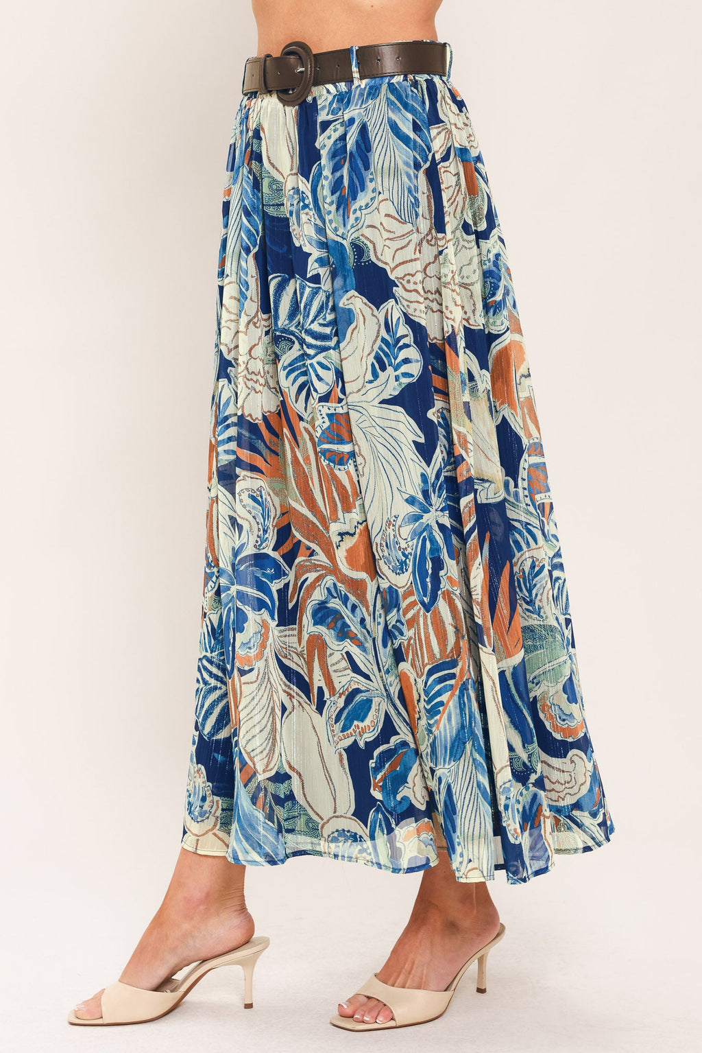 Blue Lagoon Midi Skirt