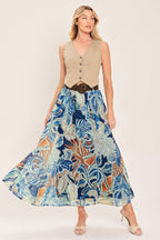 Blue Lagoon Midi Skirt