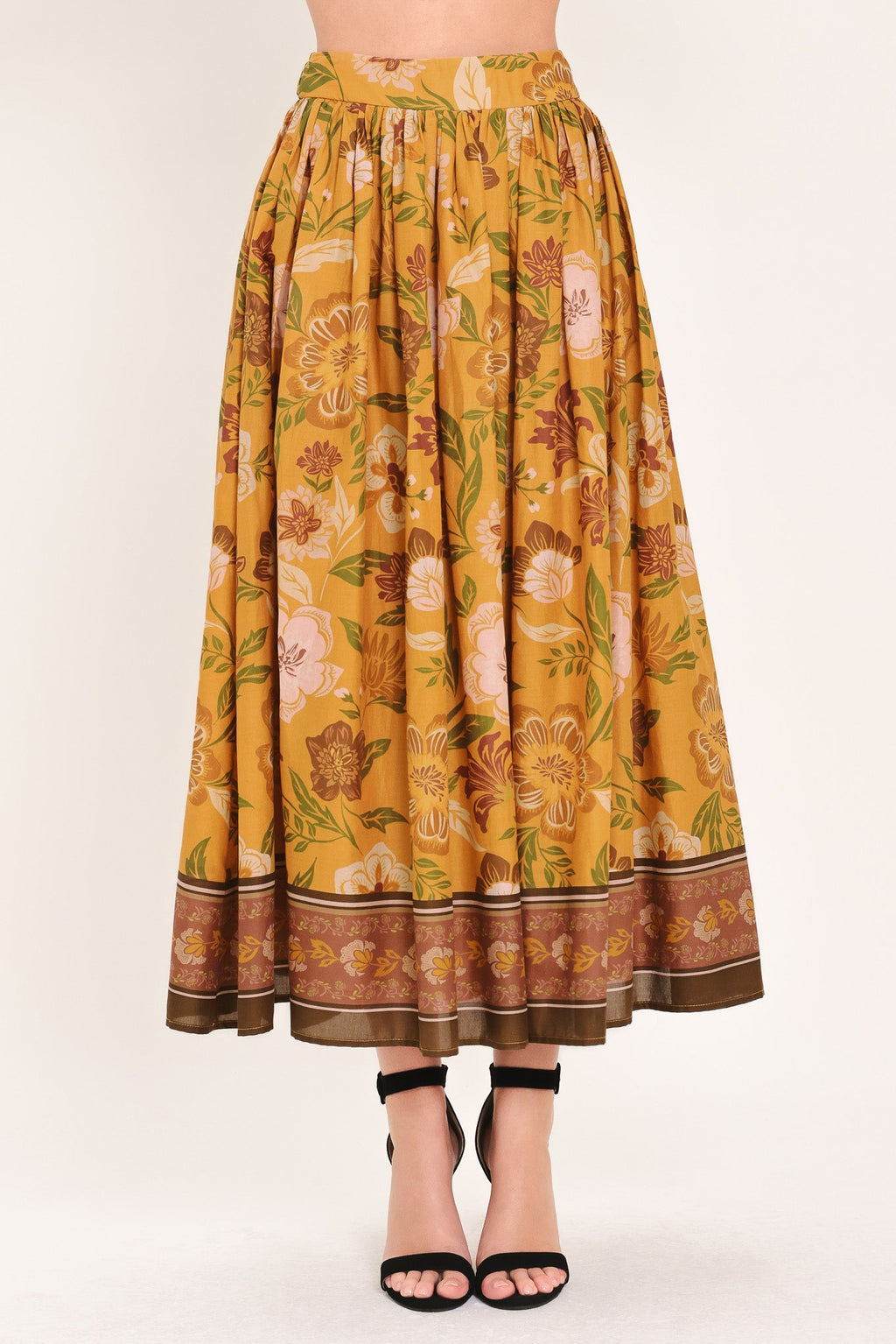 Sunset Garden Full Midi Skirt