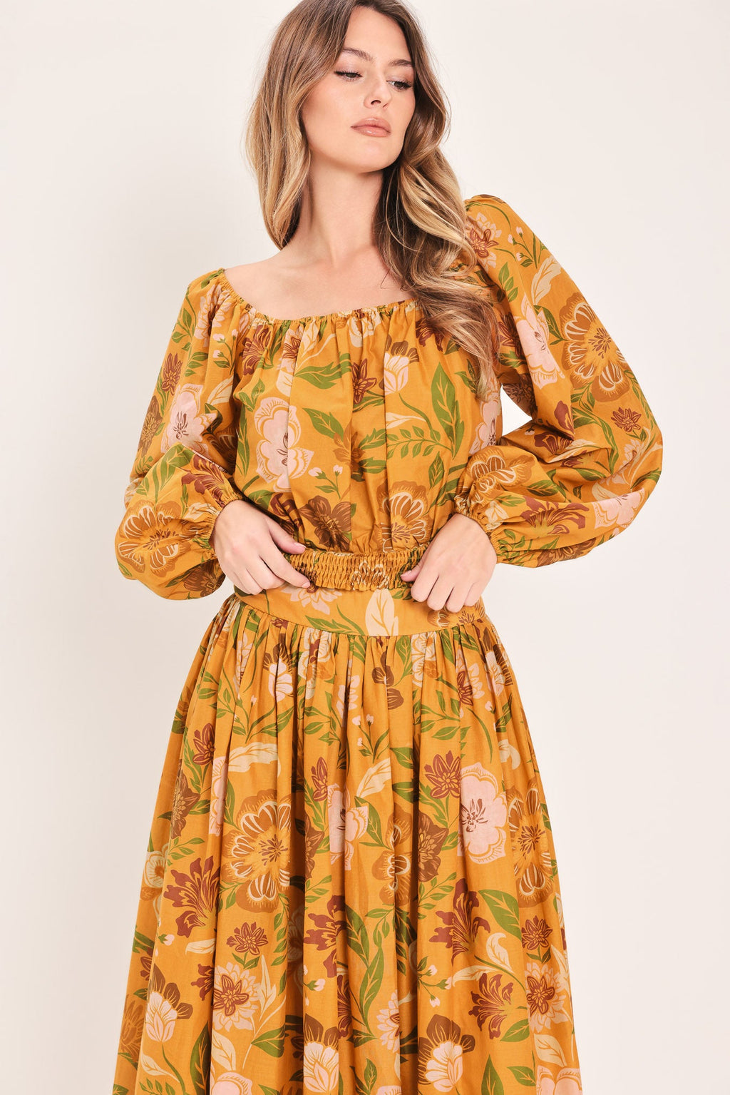Sunset Garden Full Midi Skirt