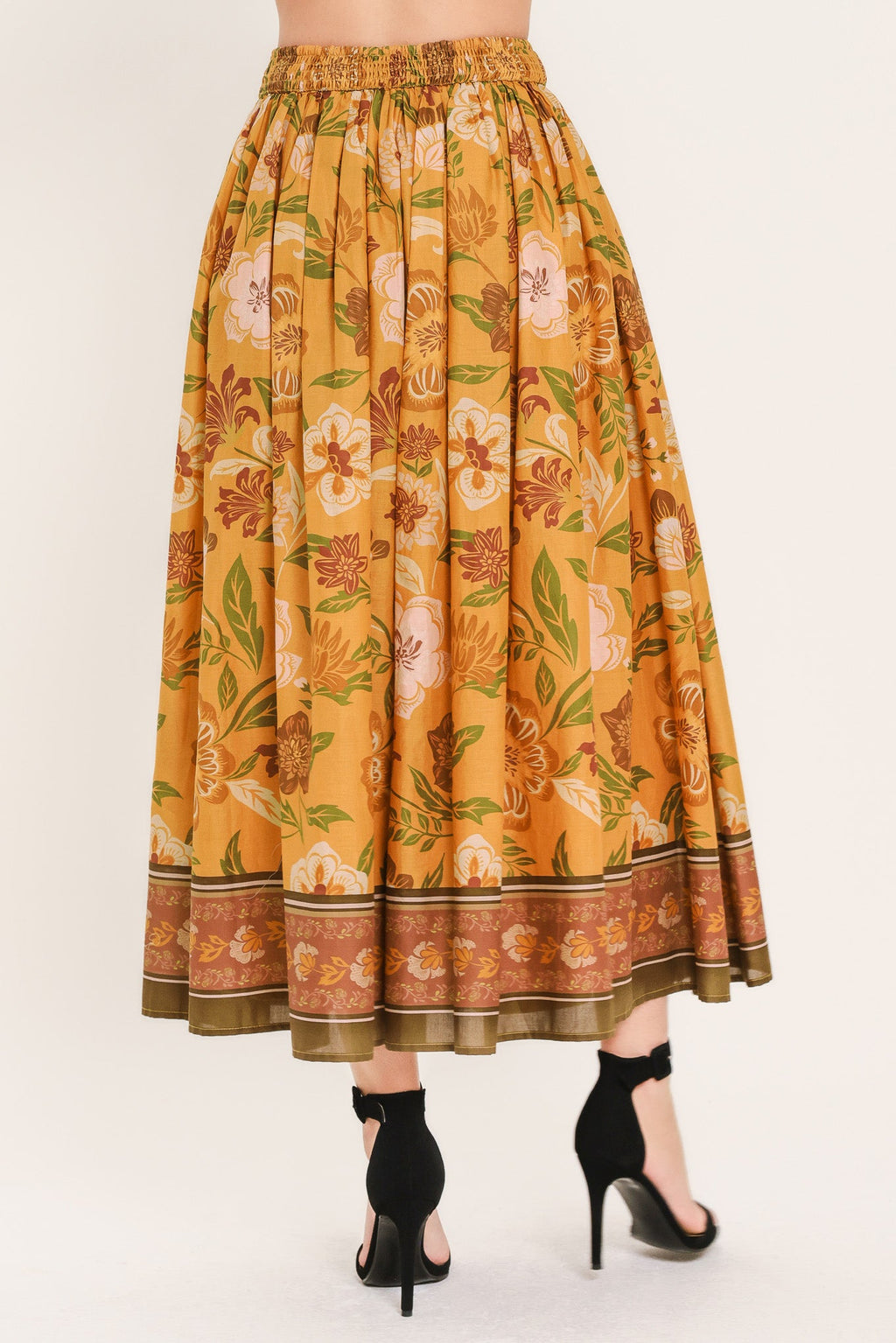 Sunset Garden Full Midi Skirt