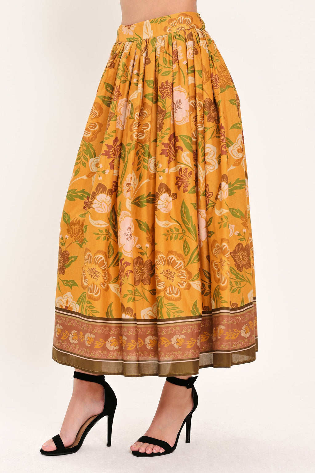 Sunset Garden Full Midi Skirt