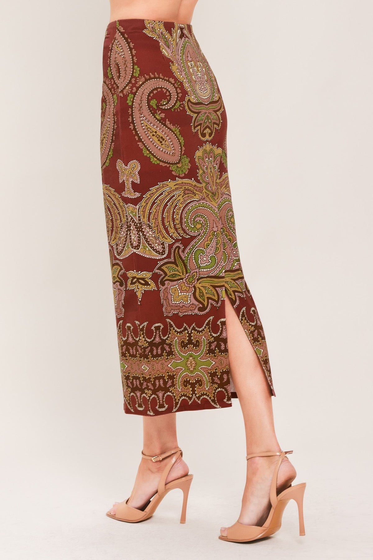 Rustic Medallion Pencil Skirt