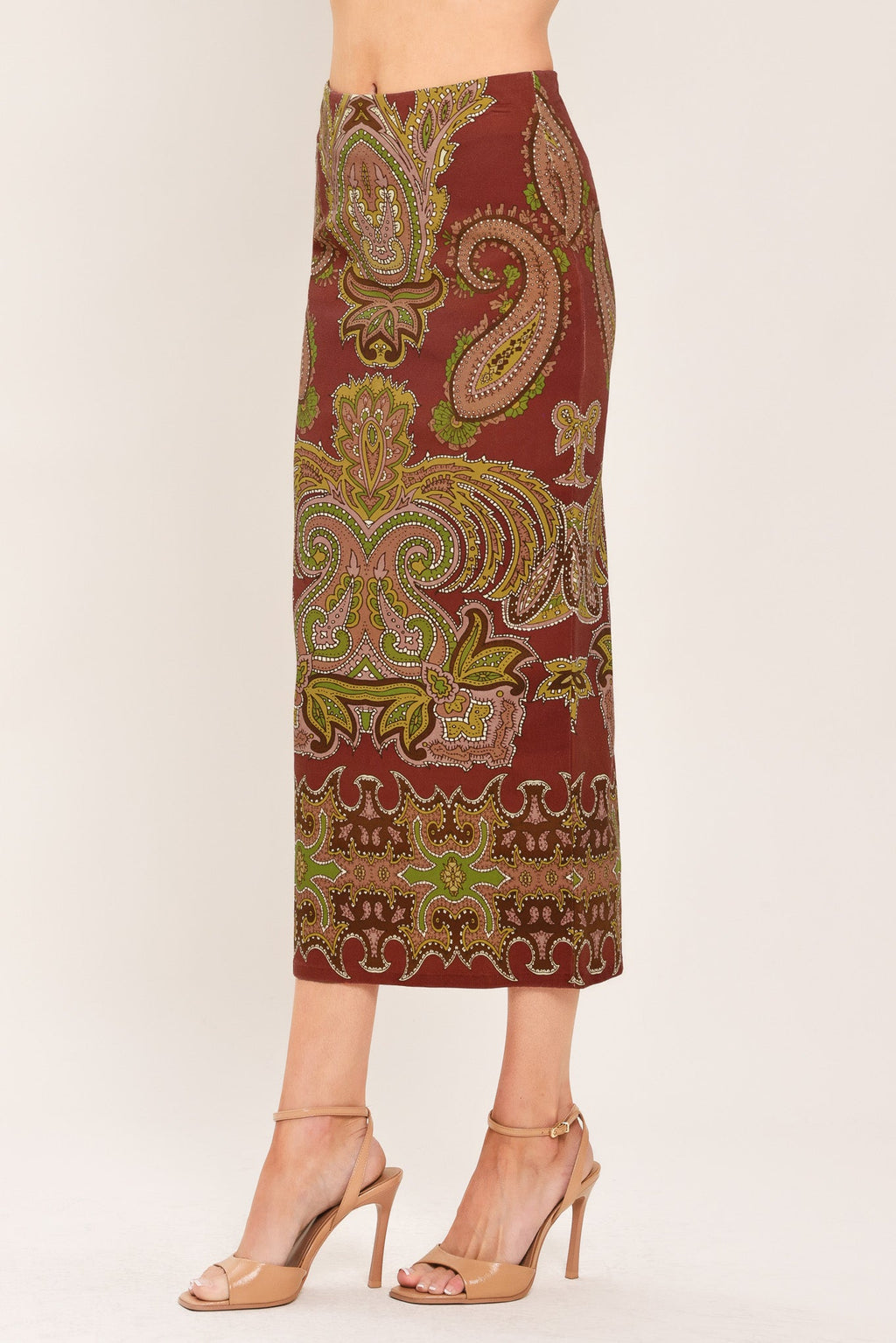 Rustic Medallion Pencil Skirt
