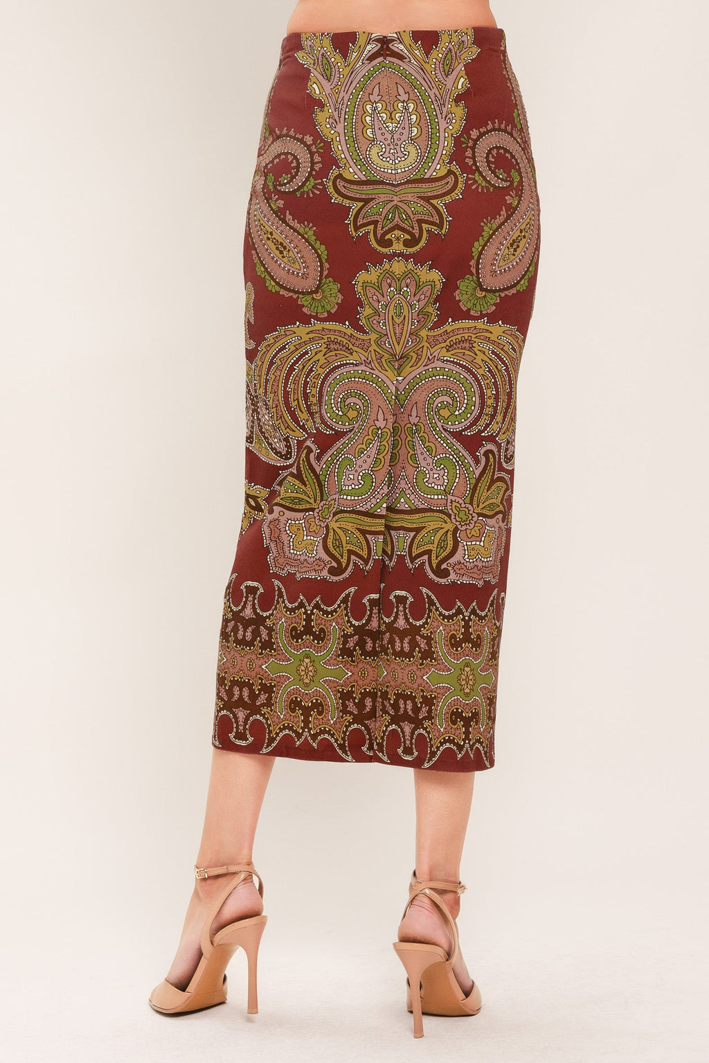 Rustic Medallion Pencil Skirt