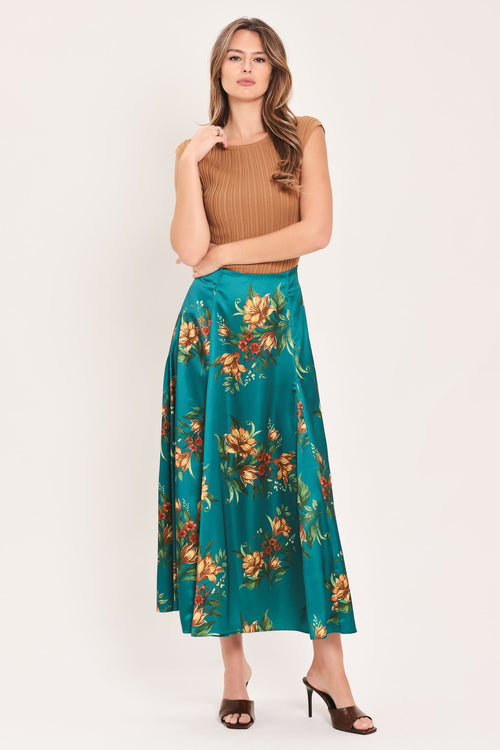 Lagoon Flower Cherish Midi Circle Skirt