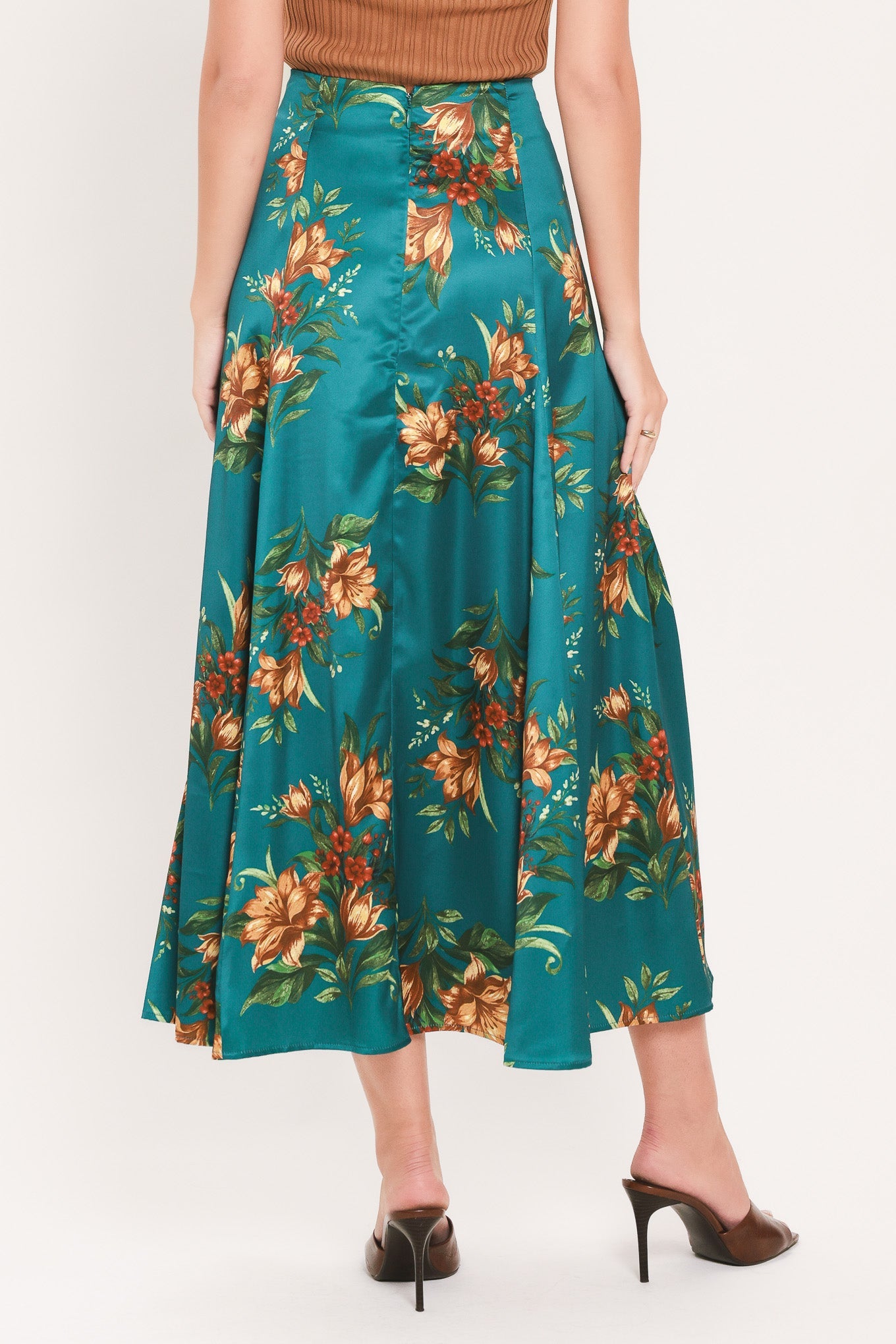 Lagoon Flower Cherish Midi Circle Skirt