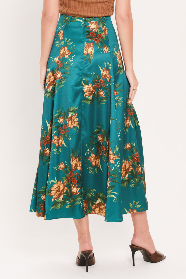 Lagoon Flower Cherish Midi Circle Skirt