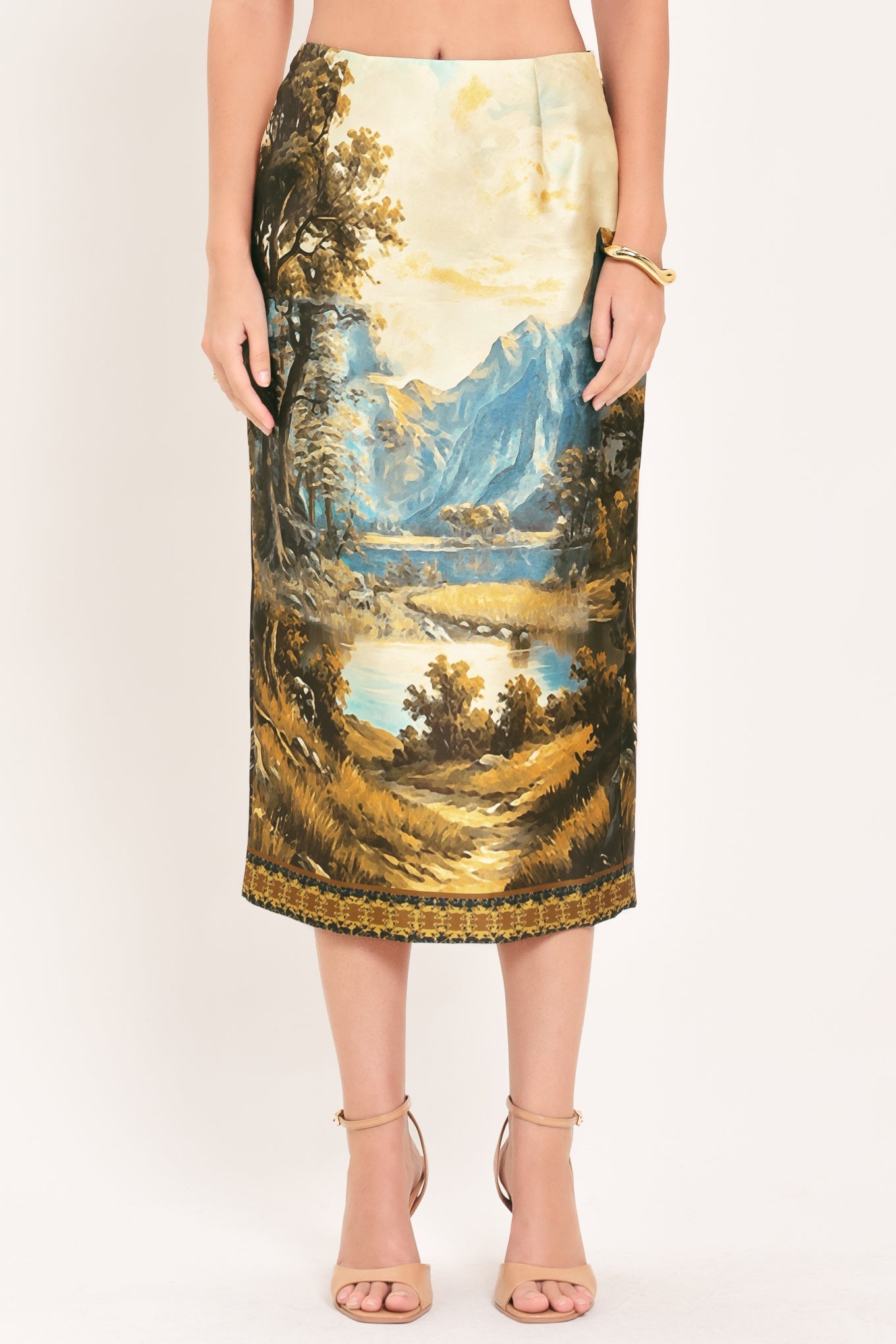Harvest River Reverie Pencil Skirt