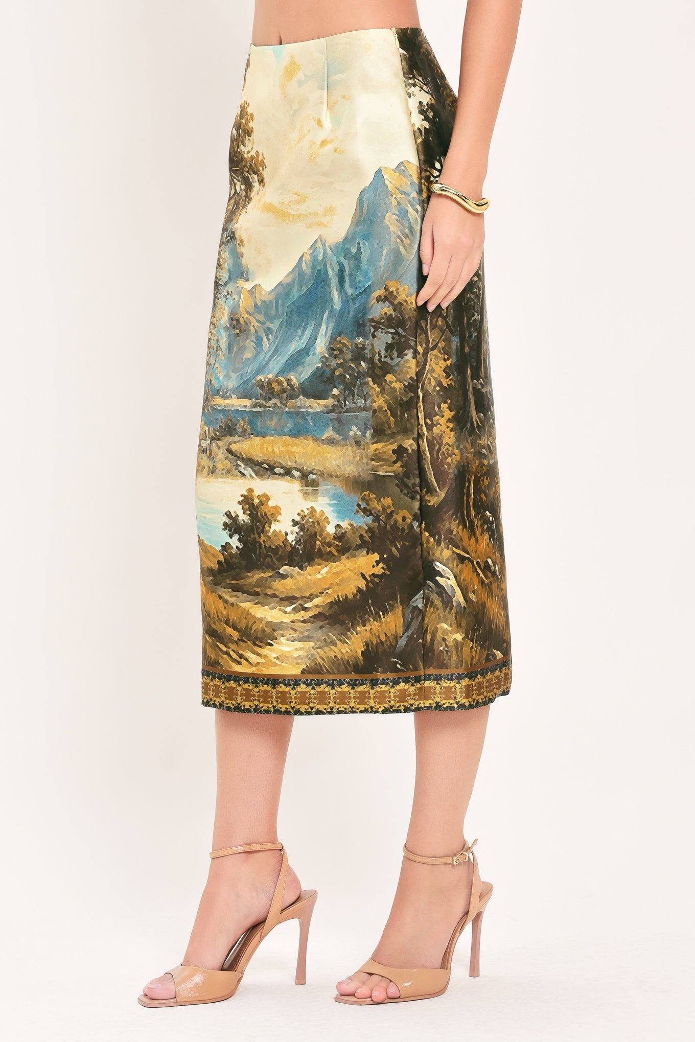 Harvest River Reverie Pencil Skirt