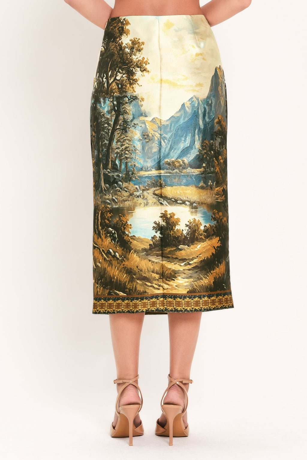 Harvest River Reverie Pencil Skirt