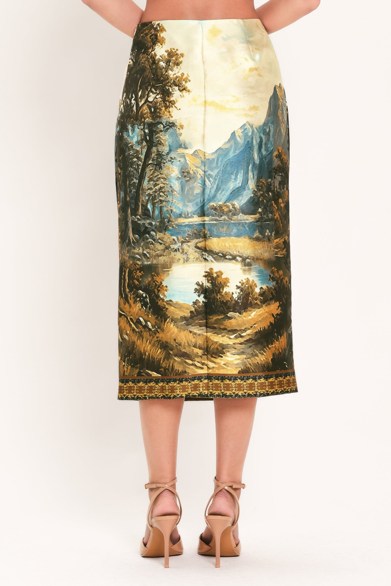 Harvest River Reverie Pencil Skirt