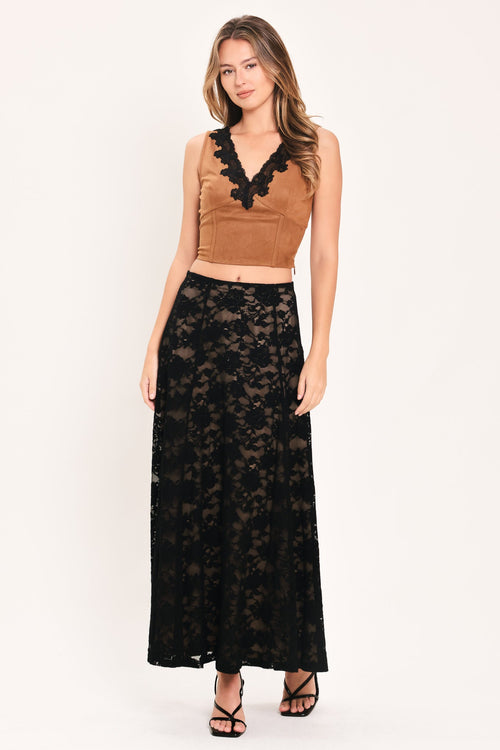 Noir Lace Moonrise Lace Circle Skirt