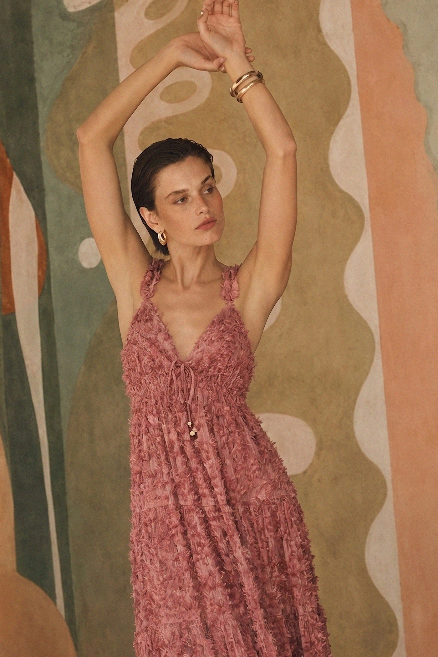Twilight Rosette Maxi Dress