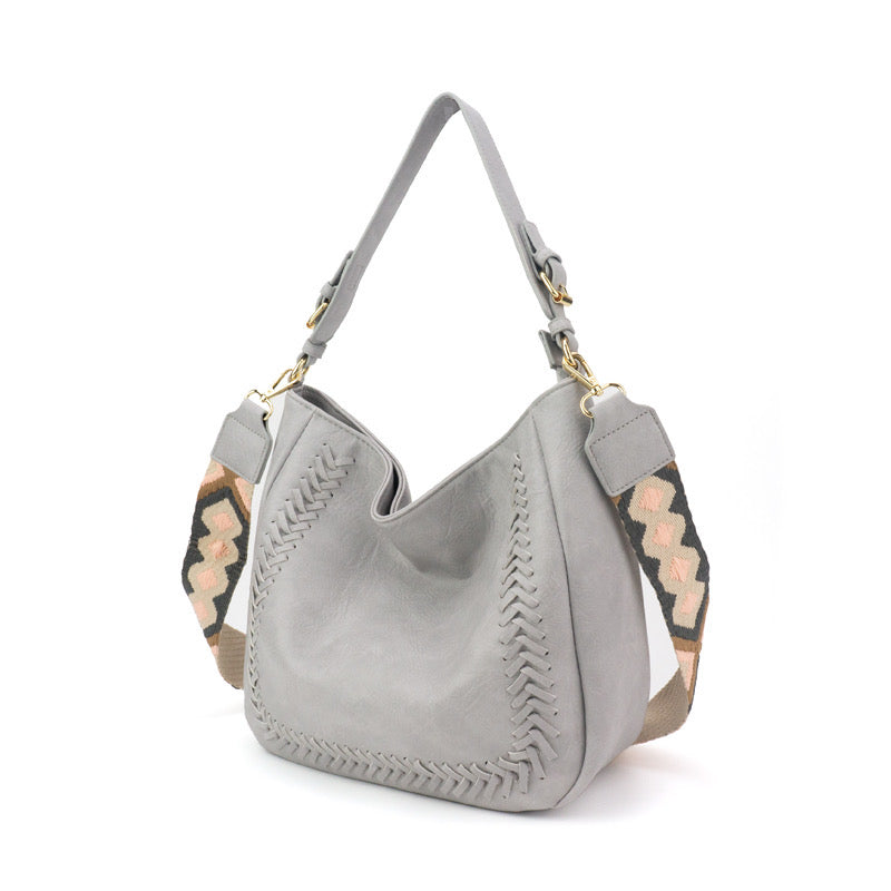 The Harper | Cross Stitch Messenger Bag