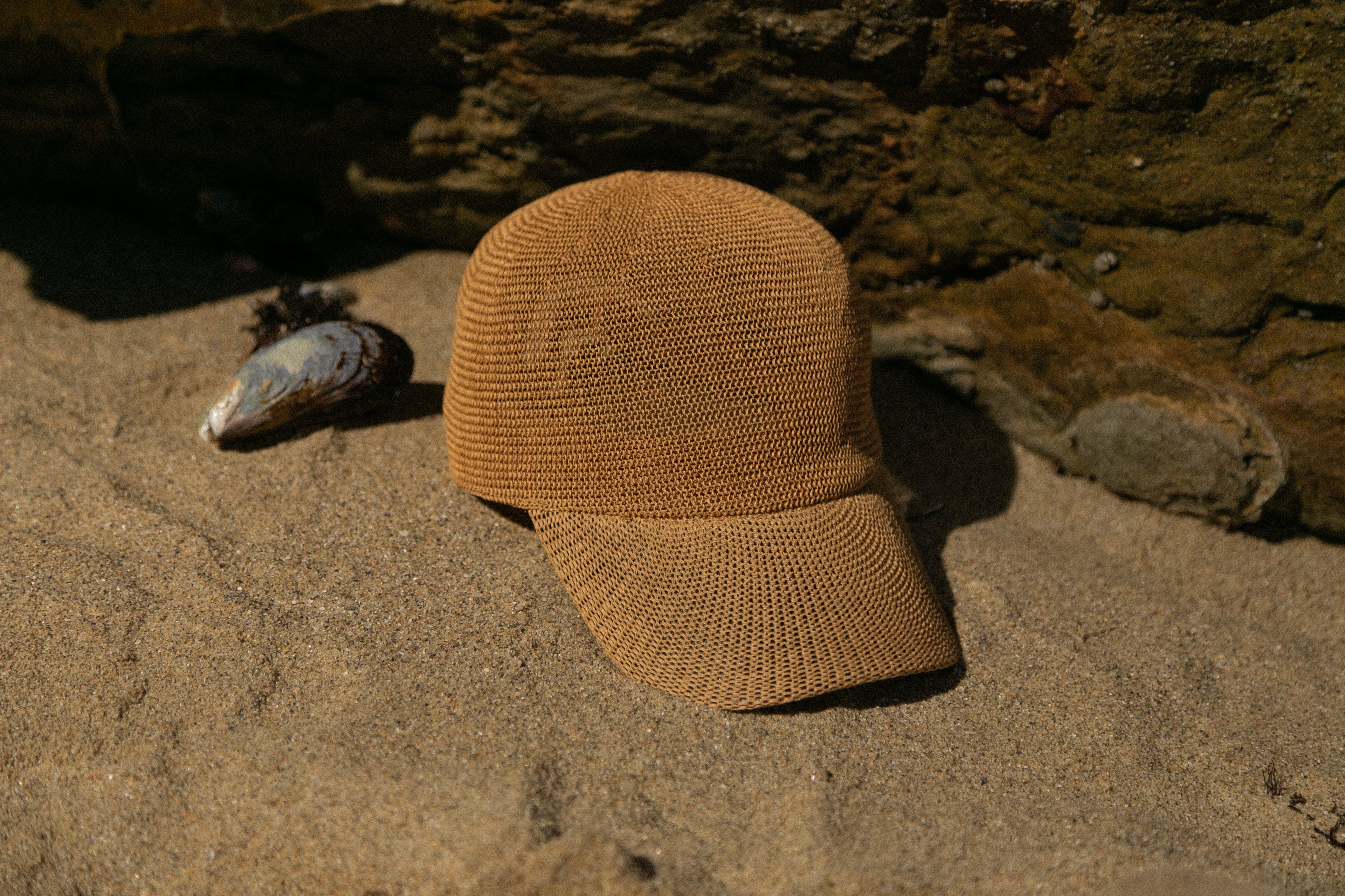 Paula Mesh Cap in Camel