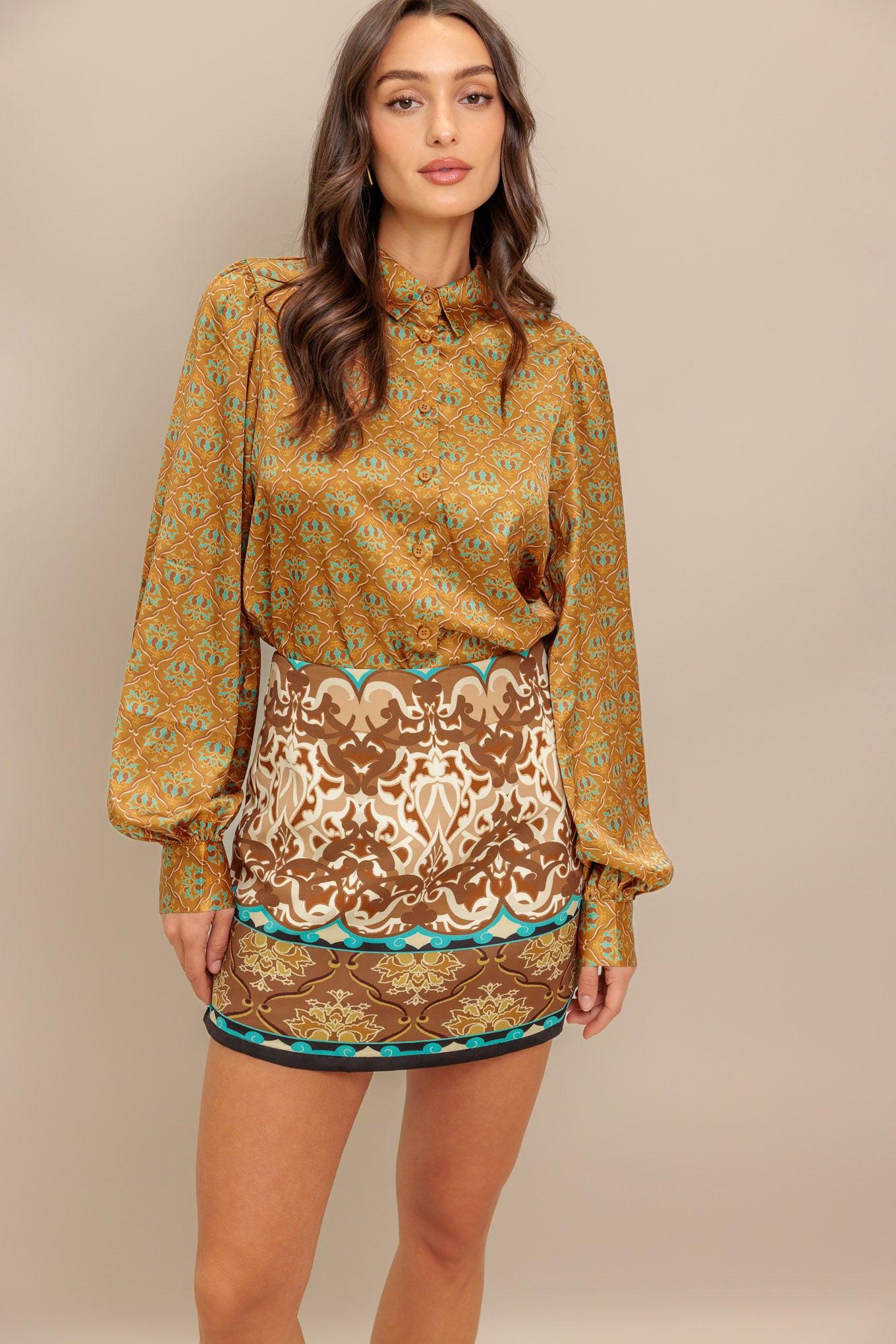 Moroccan Muse Woven Skort