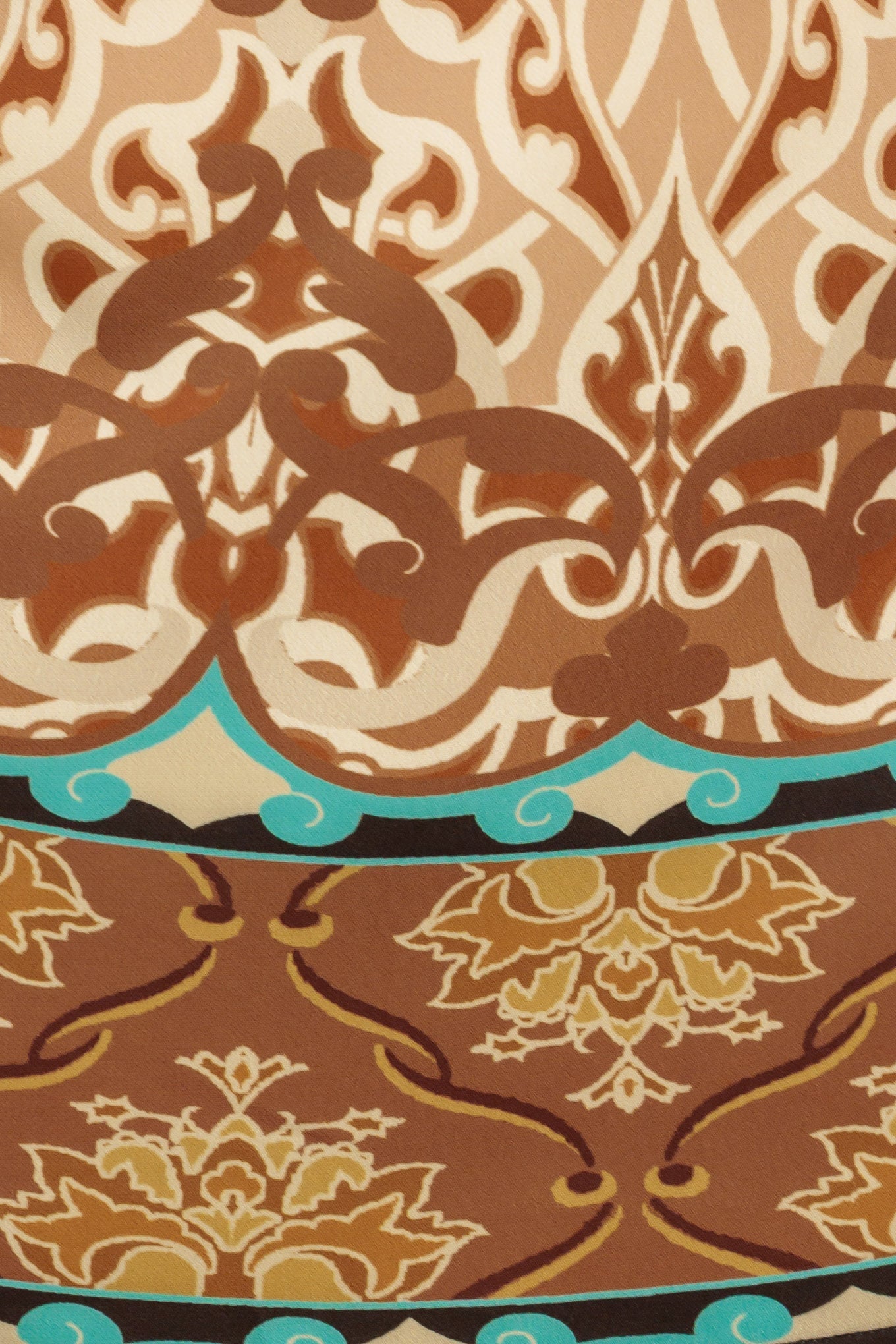 A printed woven skort with side zipper closure.