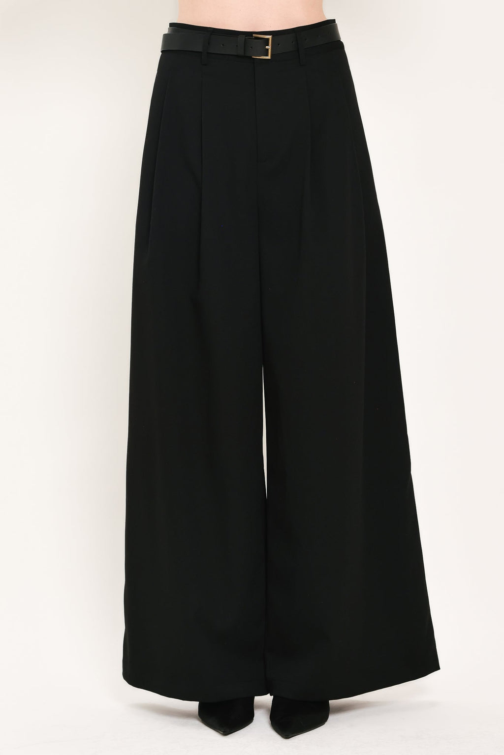 City Cinch Belted Wide-Leg Pants