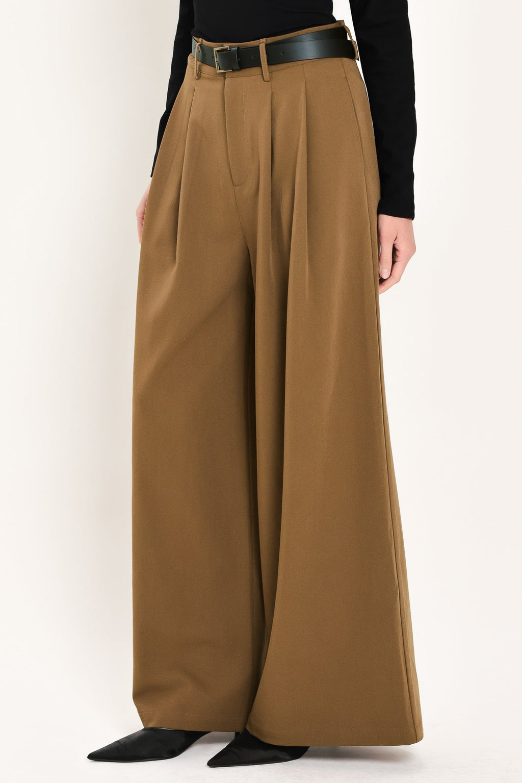 City Cinch Belted Wide-Leg Pants