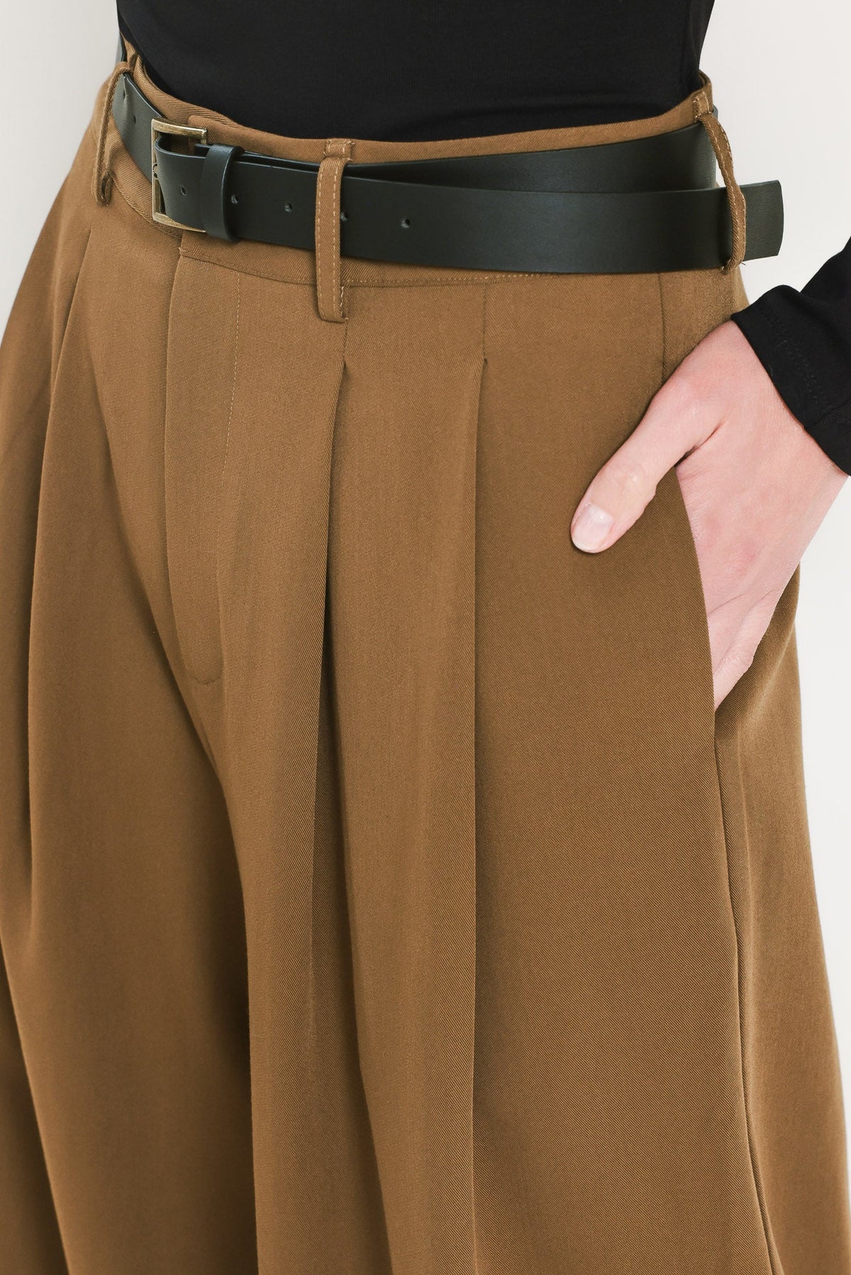 City Cinch Belted Wide-Leg Pants