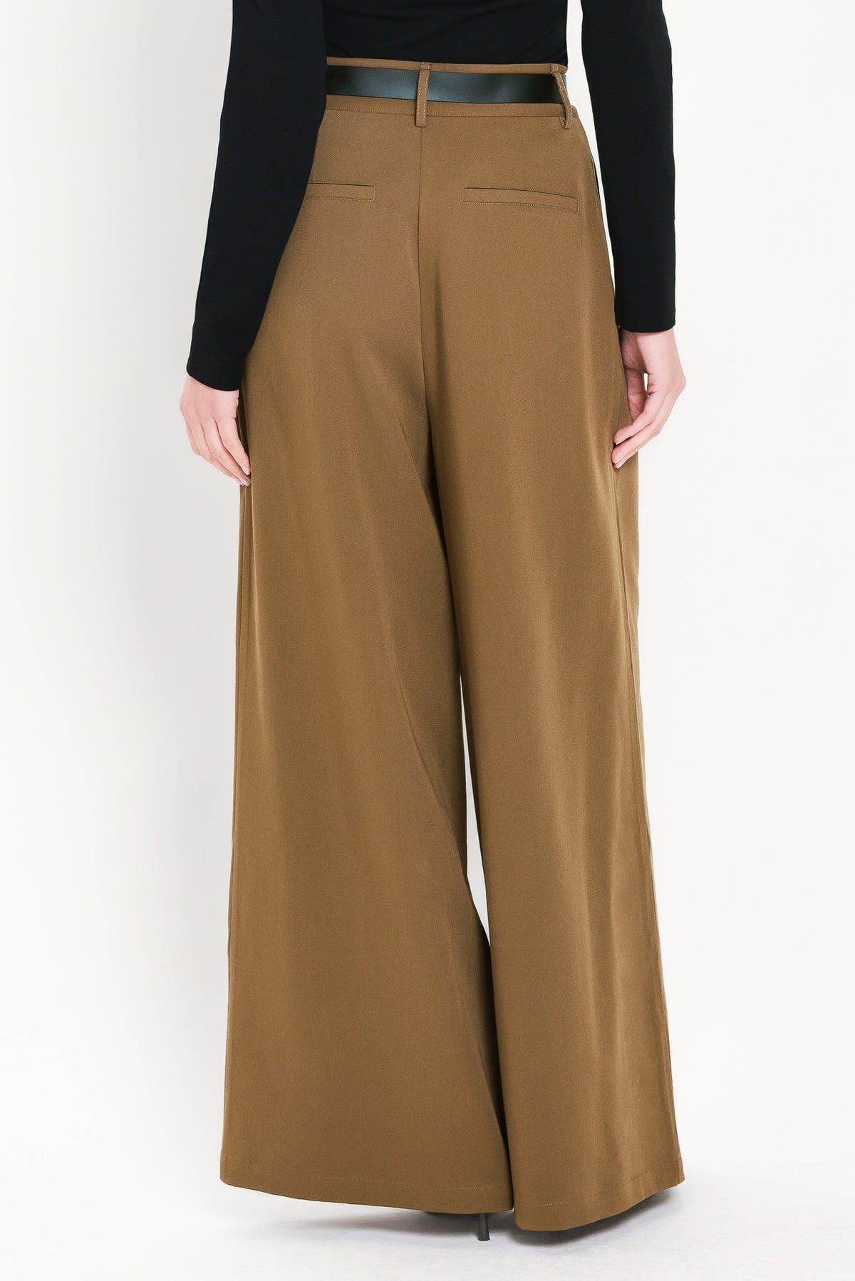 City Cinch Belted Wide-Leg Pants