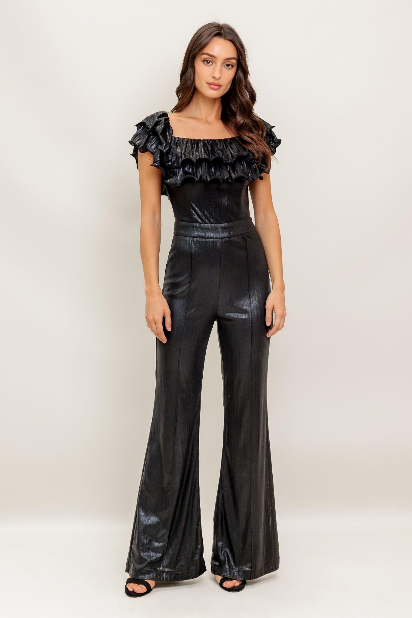 Angel Eyes Coated Jumpsuit