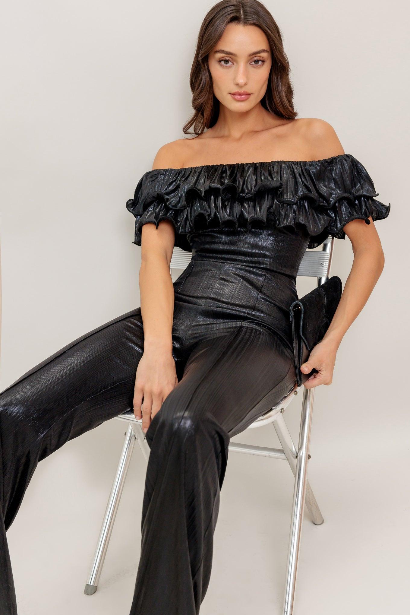 Angel Eyes Coated Jumpsuit