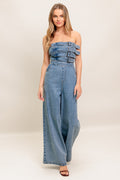 URBAN HARNESS DENIM JUMPSUIT