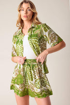 Distant Echoes Green Shorts