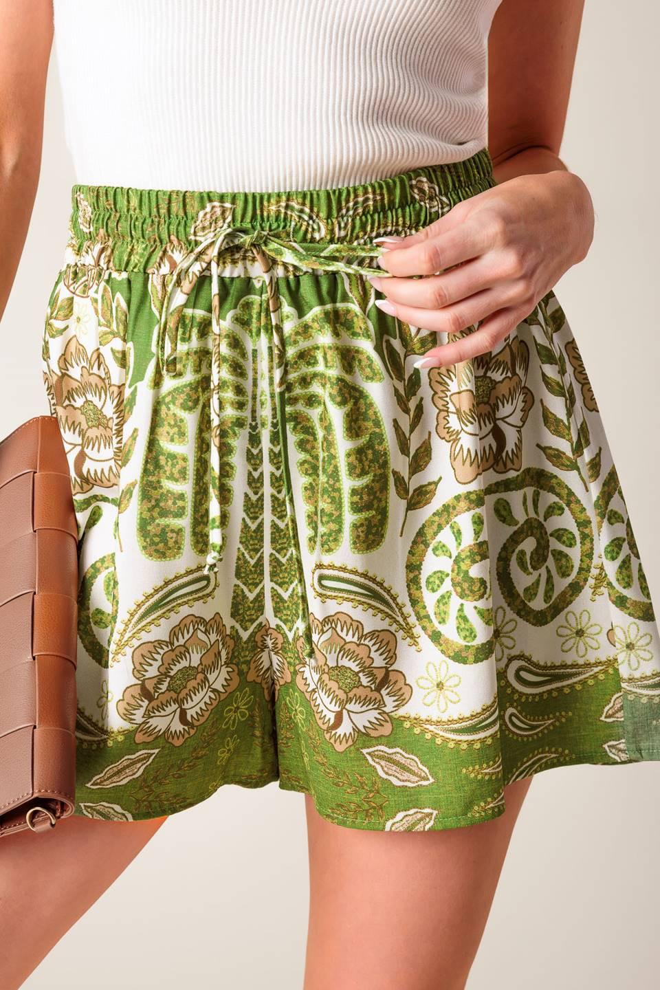 Distant Echoes Green Shorts