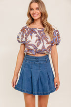 DREAMMIST MEDIUM INDIGO DENIM SKORT