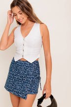 URBAN ROAR MEDIUM INDIGO DENIM SKORT