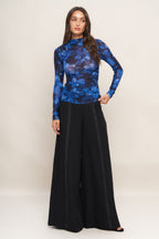 RUNWAY READY BLACK WOVEN WIDE LEG PANTS