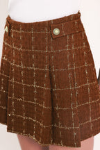 Autumn Plaid Muse Tweed Skort