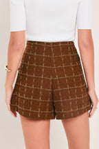 Autumn Plaid Muse Tweed Skort