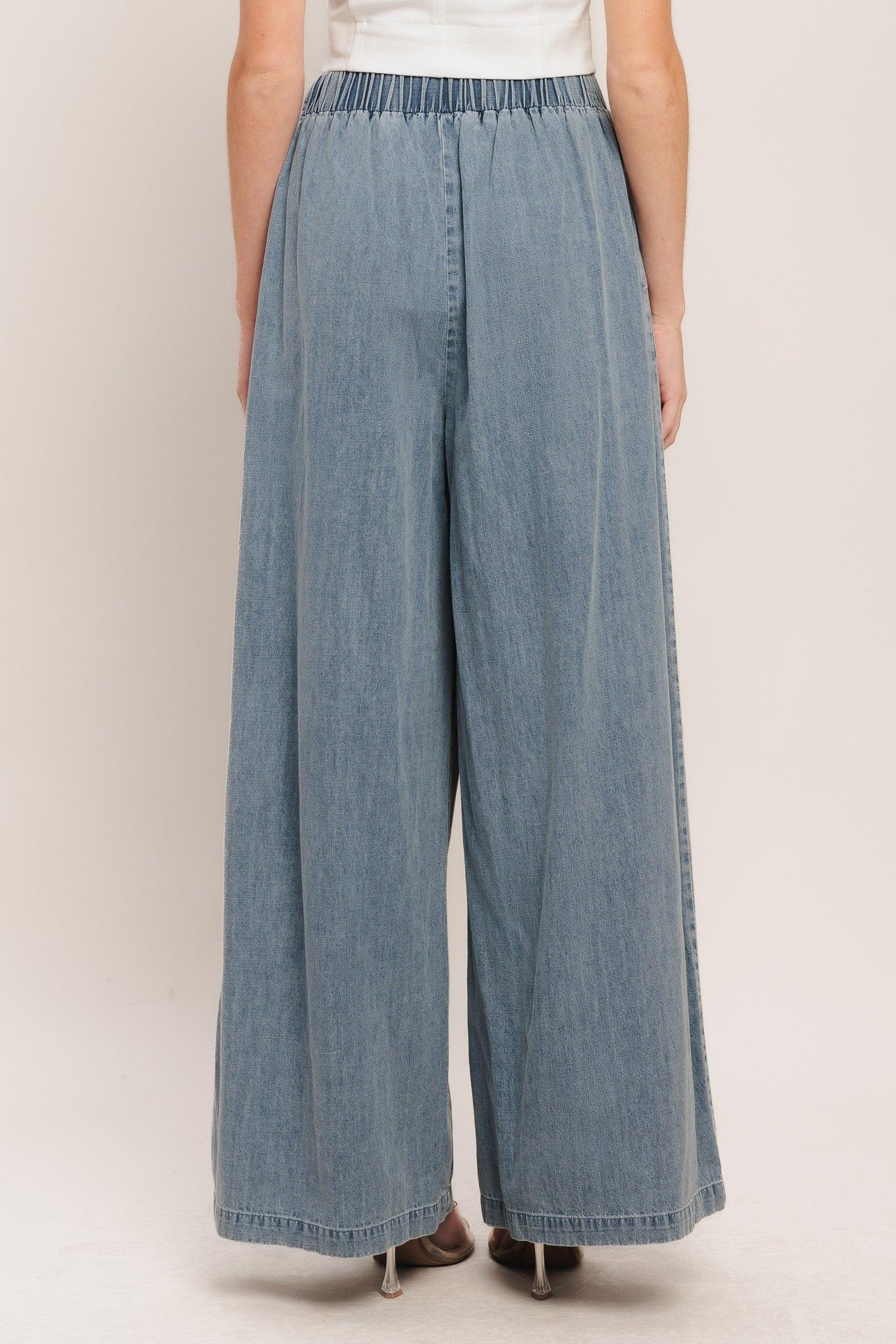 Relaxed Drape Lightweight Denim Pants