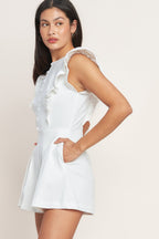 JUST FEELS RIGHT WOVEN ROMPER
