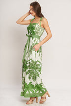PALM LUXE WOVEN JUMPSUIT