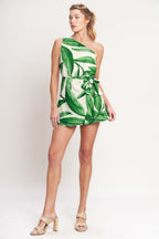 LEAFY LOVE STORY WOVEN SKORT ROMPER