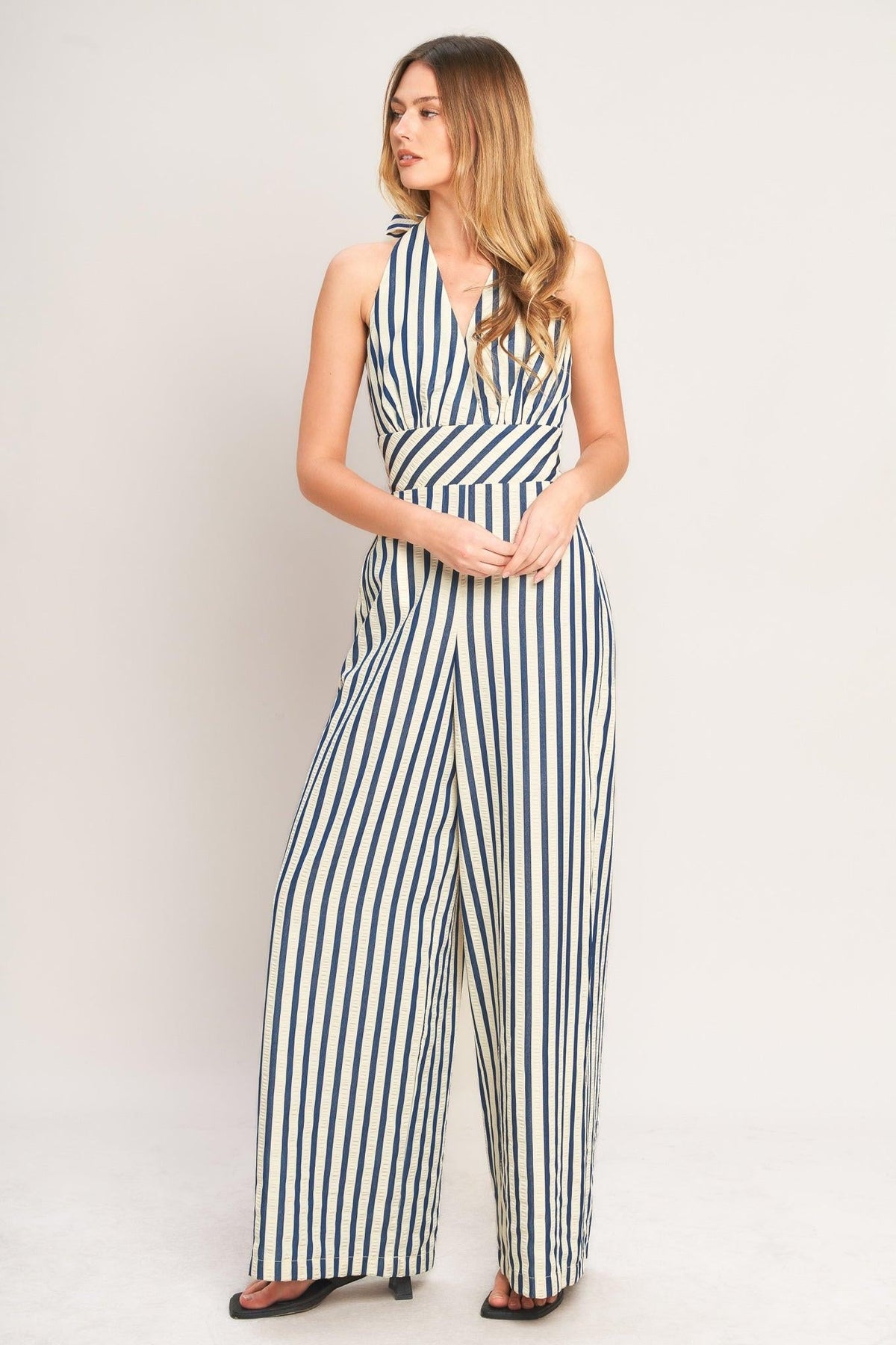 Nautical Breeze Stripe Jumpsuit