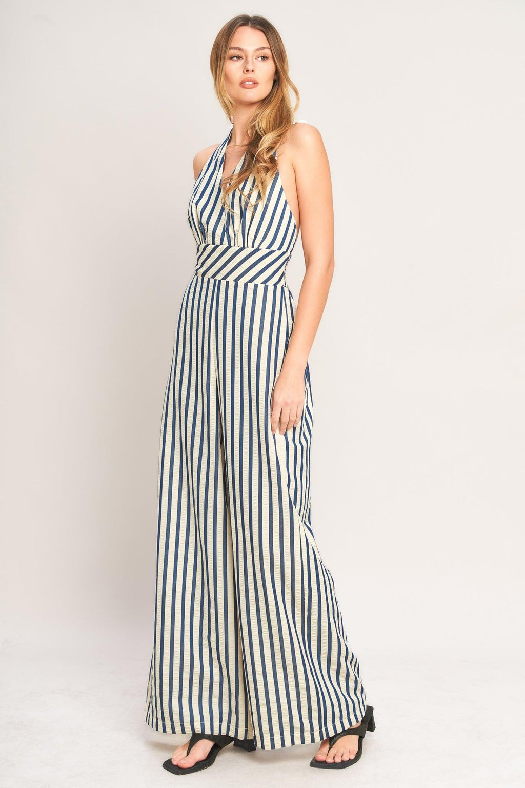 Nautical Breeze Stripe Jumpsuit