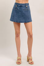HEART EYES DENIM SKORT