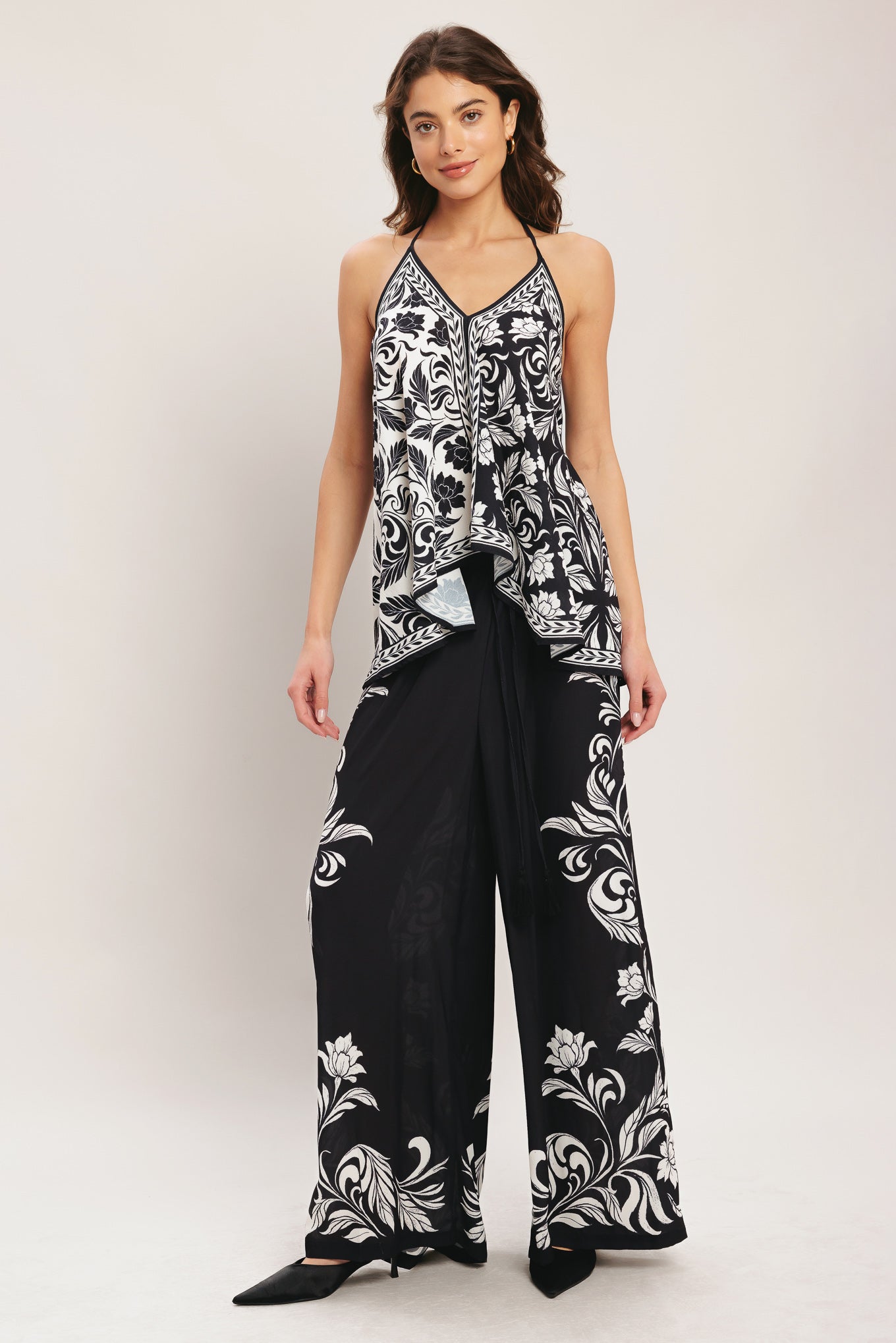 BLACK RIVIERA WOVEN PANTS