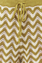 SUNSET STITCH CROCHET KNIT SHORTS