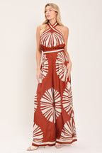 Summer Radiance Woven Jumpsuit